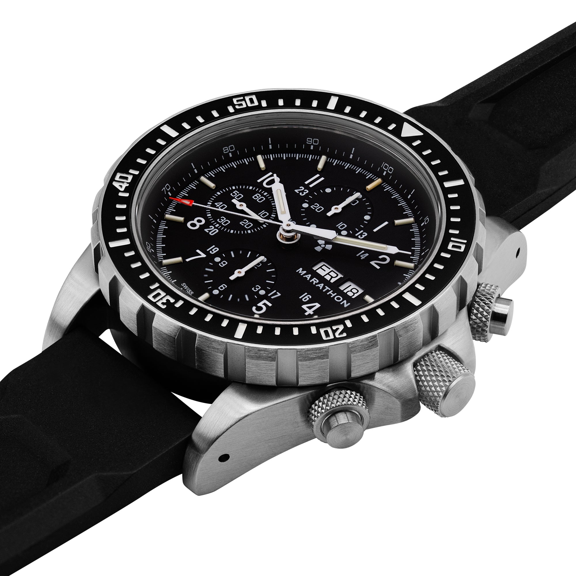 MARATHON CSAR Pilot Chronograph Automatic 300M マラソン時計 中古 美品 Marathon Jumbo Diver⁄Pilot\u0027s Automatic Chronograph (CSAR) - 46mm